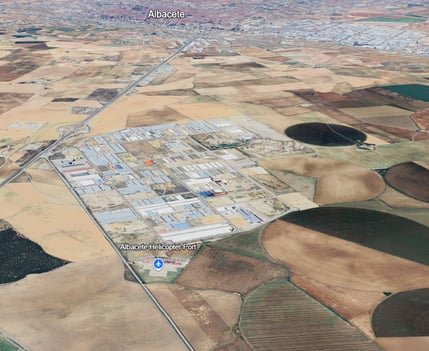 Vista aerea de poligono industrial